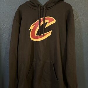 Fanatics Black Hoodie with Red and Gold Cleveland Cavaliers Logo